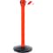 Queue Solutions SafetyPro Twin 335, Red, 25' Red/White PLEASE WAIT HERE Belt SPRO335R-RWPWH250 - alternate 1